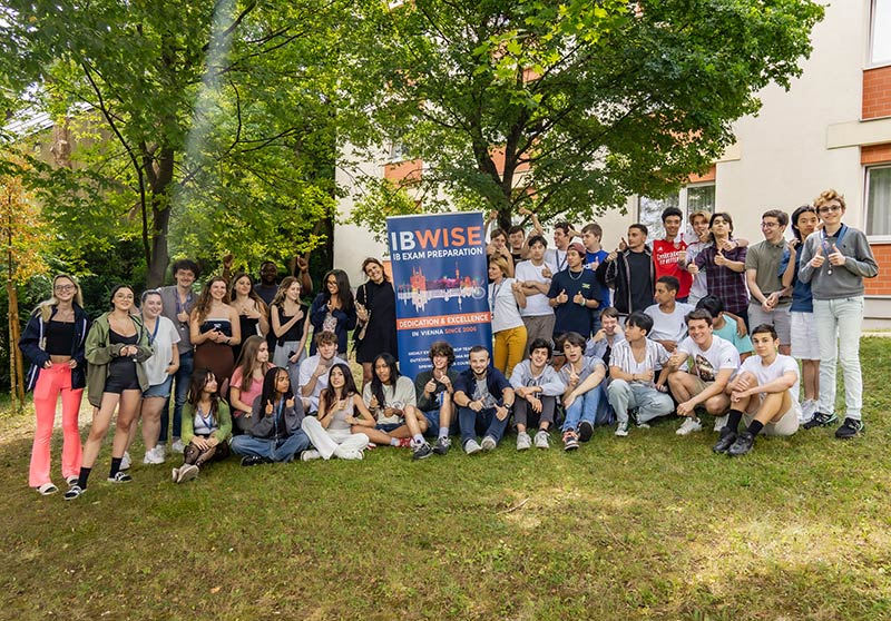 A group of IBWISE students together outdoors