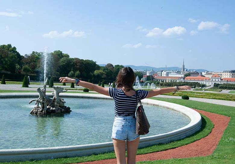 An IBWISE student enjoying Vienna
